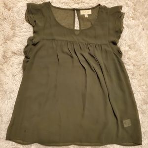 Sheer green top
